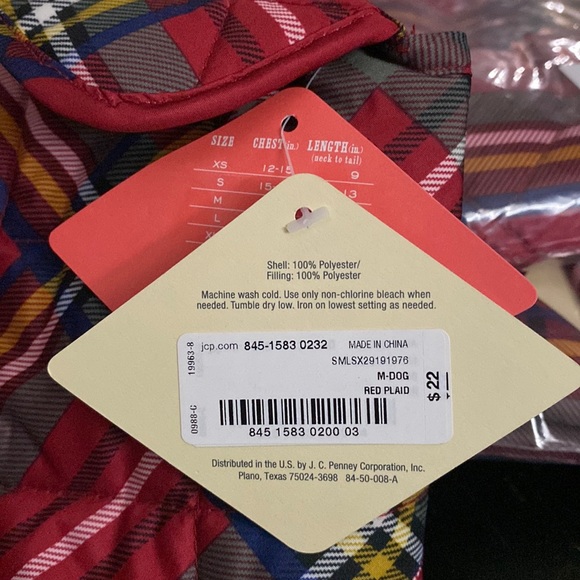 NWT-Plaid Dog Vest Size M - Picture 2 of 6